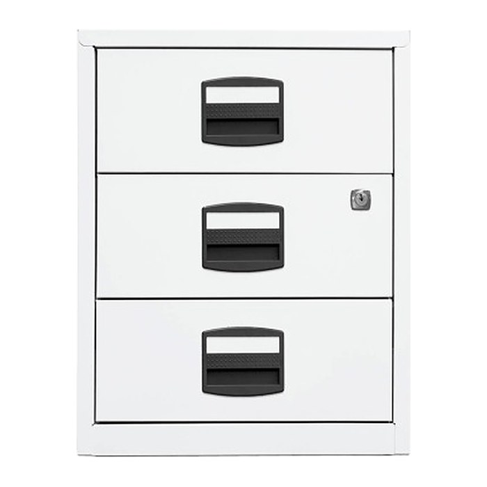 BISLEY Home Rollcontainer verkehrsweiß 3 Auszüge 41,3 x 40,0 x 52,8 cm