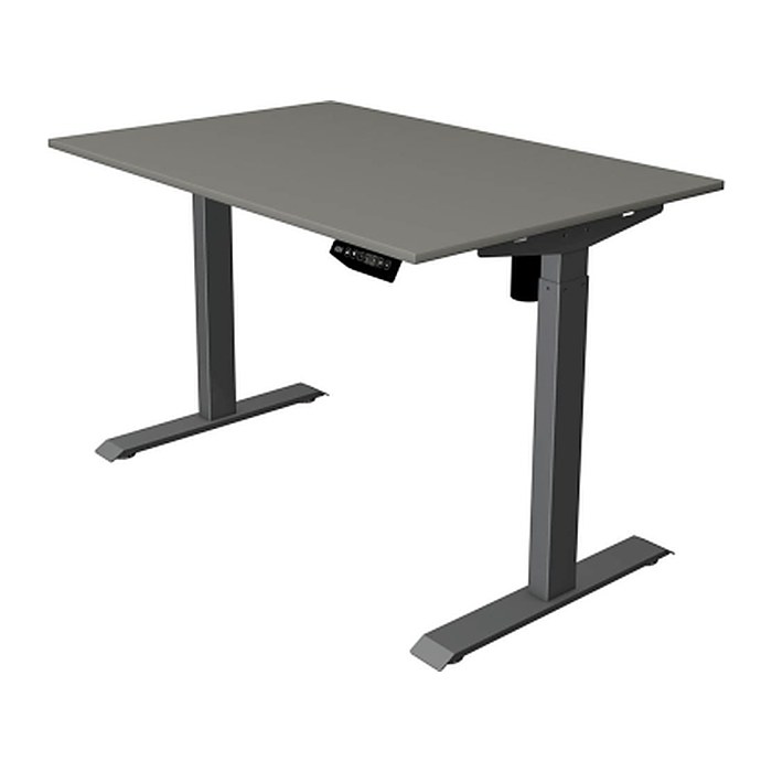 Kerkmann Move 1 elektrisch höhenverstellbarer Schreibtisch grafit rechteckig, T-Fuß-Gestell grau 120,0 x 80,0 cm
