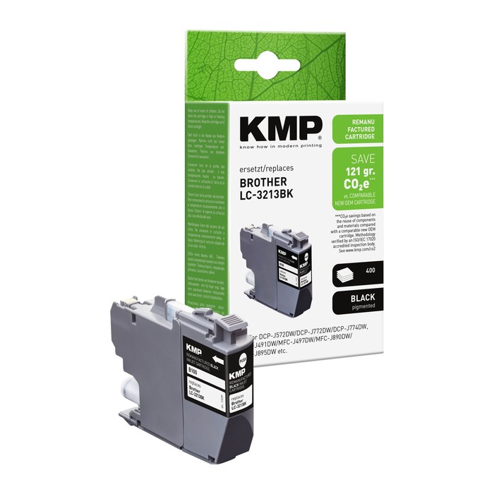 KMP B100 schwarz Druckerpatrone kompatibel zu brother LC-3213BK