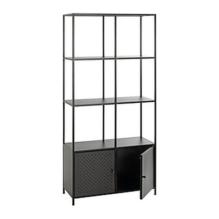 HAKU Möbel Bücherregal schwarz 80,0 x 37,0 x 176,0 cm, 1 St.