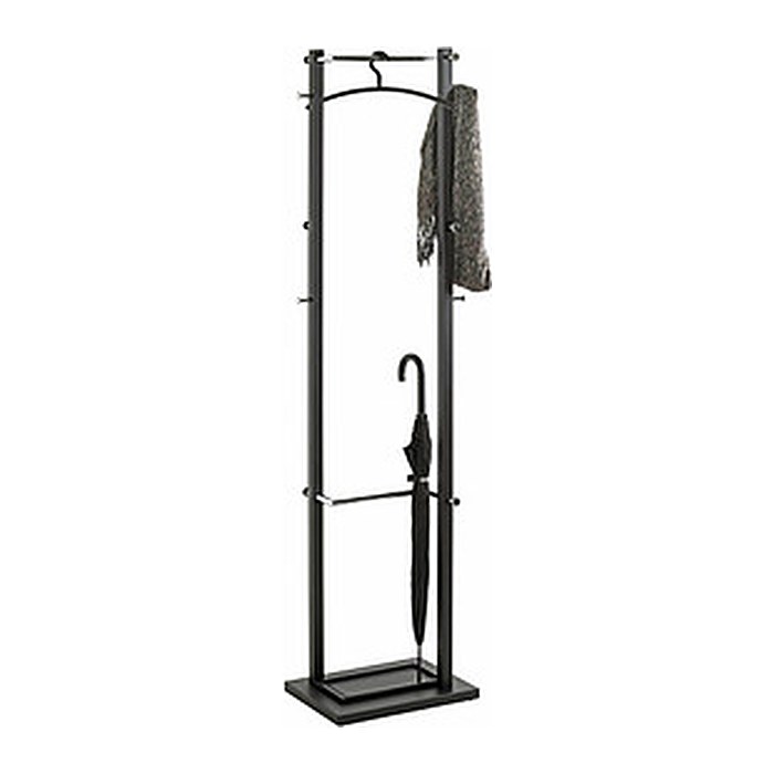 HAKU Möbel Kleiderständer 54527 schwarz Metall 10 Haken 40,0 x 175,0 cm, 1 St.