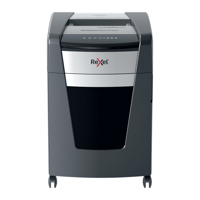 Rexel XP420+ Aktenvernichter mit Partikelschnitt P-4, 4 x 35 mm, bis 21,0 l, grau