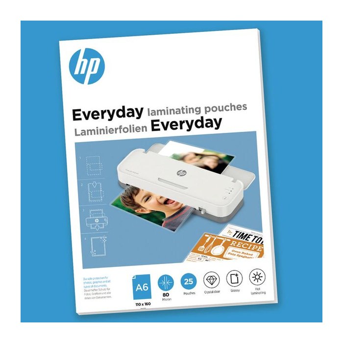 HP Laminierfolien Everyday glänzend für A6 80 micron, 25 St.
