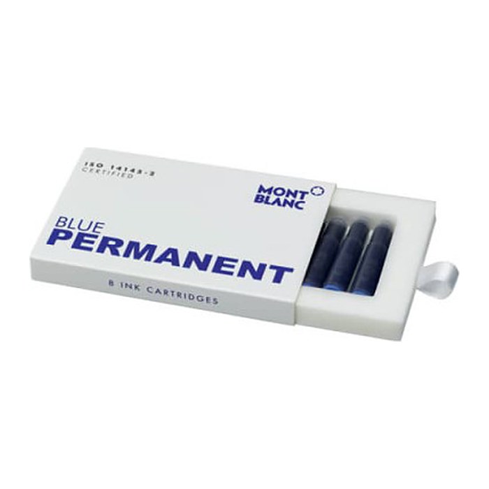 MONTBLANC Tintenpatronen für Füller Blue permanent blau, 8 St.