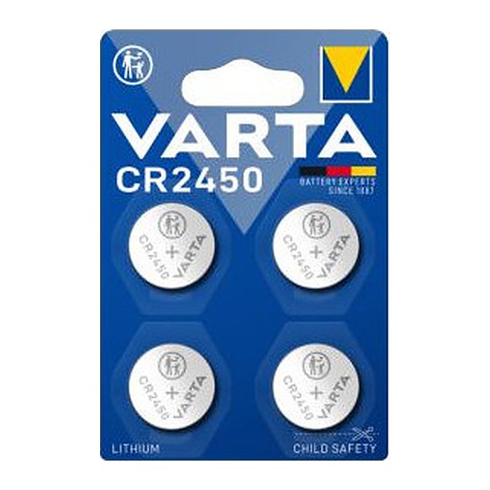 VARTA Knopfzelle CR2450 Lithium 3,0 V, 4 St.