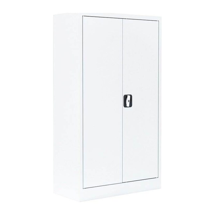 LÜLLMANN Stahlschrank 530297 signalweiß 2 Fachböden 80,0 x 38,3 x 120,0 cm, aufgebaut, 1 St.