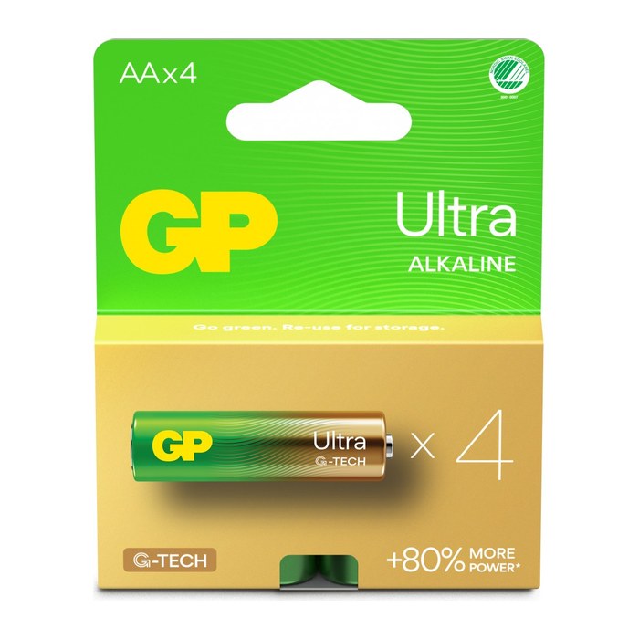 GP Batterien ULTRA Alkali-Mangan Mignon AA 1,5 V, 4 St.