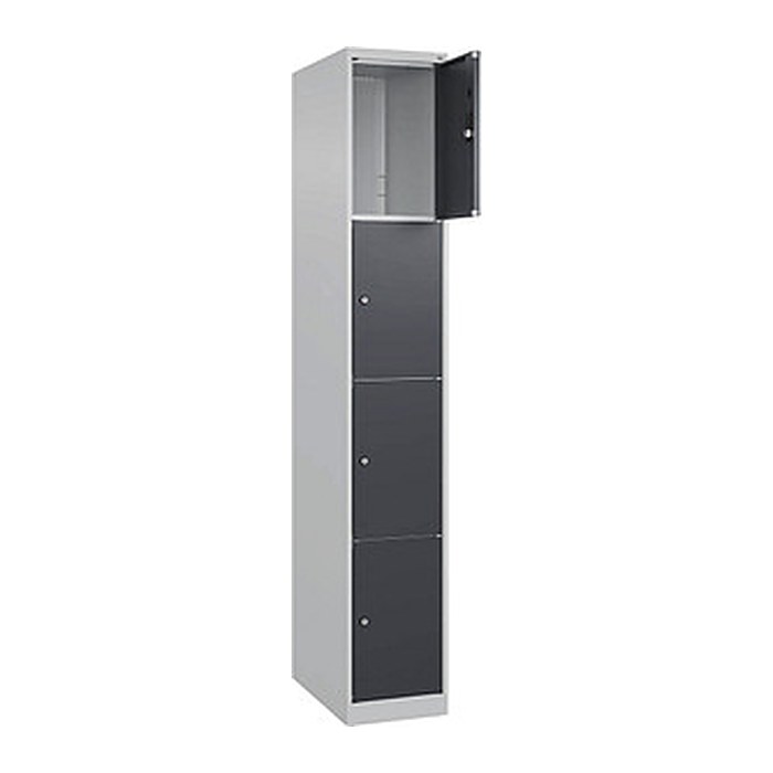 CP Schließfachschrank Classic Plus anthrazitgrau, lichtgrau 080000-104 S10007, 4 Schließfächer 30,0 x 50,0 x 185,0 cm