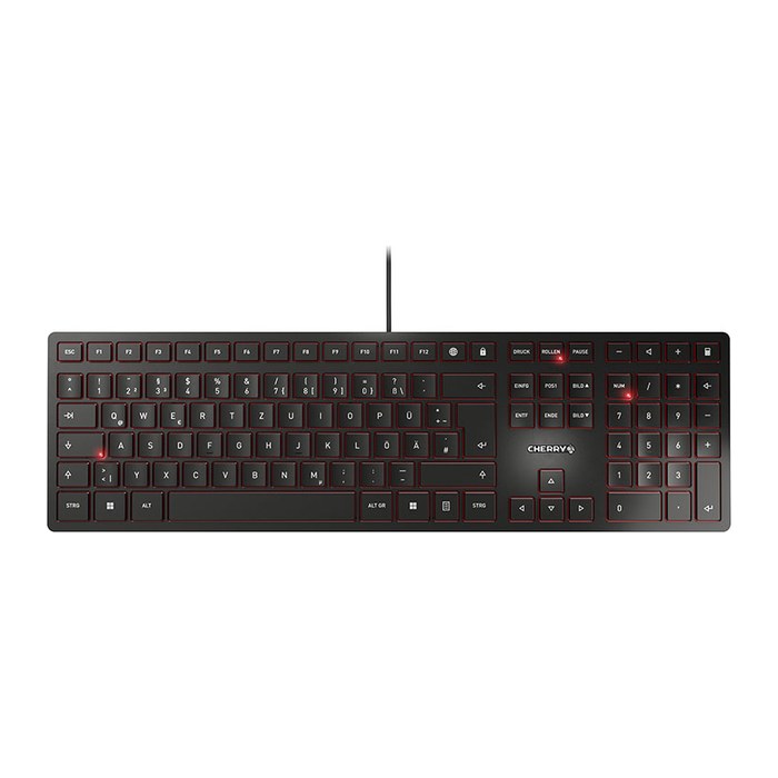 CHERRY KC6000 SLIM Tastatur Wired DE 1.85m schwarz