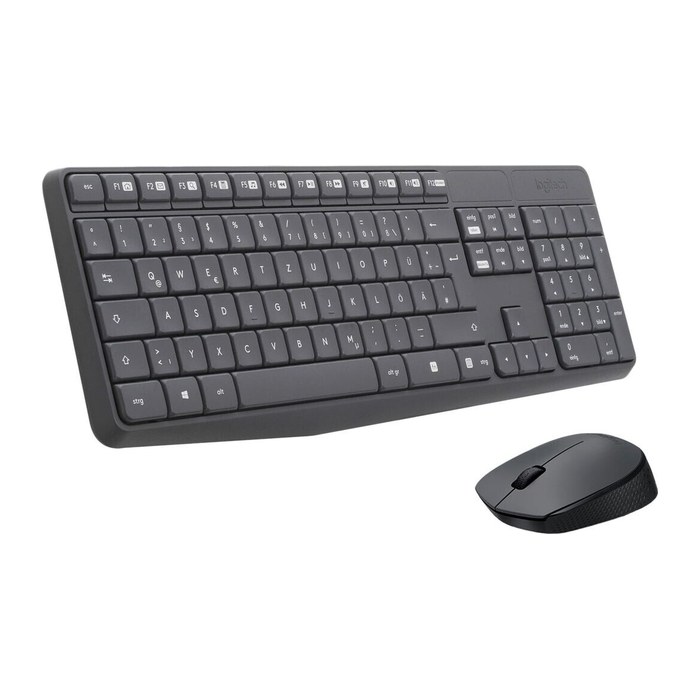 Logitech MK235 Tastatur-Maus-Set kabellos schwarz