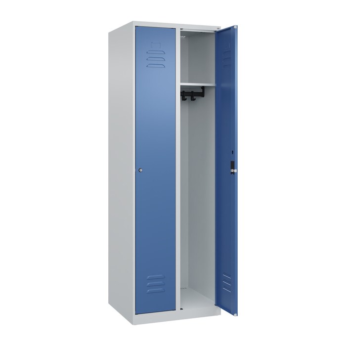 CP Spind Classic Plus lichtgrau, fernblau 080000-20 S10018, 2 Schließfächer 60,0 x 50,0 x 185,0 cm