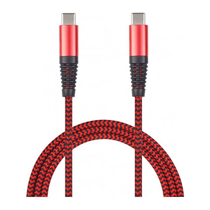2GO USB Lade-/Datenkabel USB-C - USB-C 100cm rot