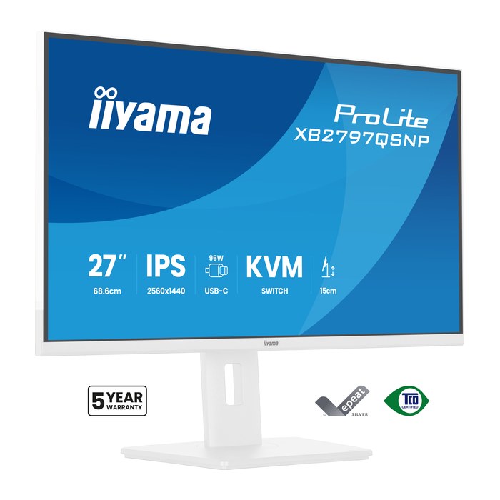IIYAMA 68.6cm (27") XB2797QSNP-W1 16:9 HDMI+DP+USB-C+KVM