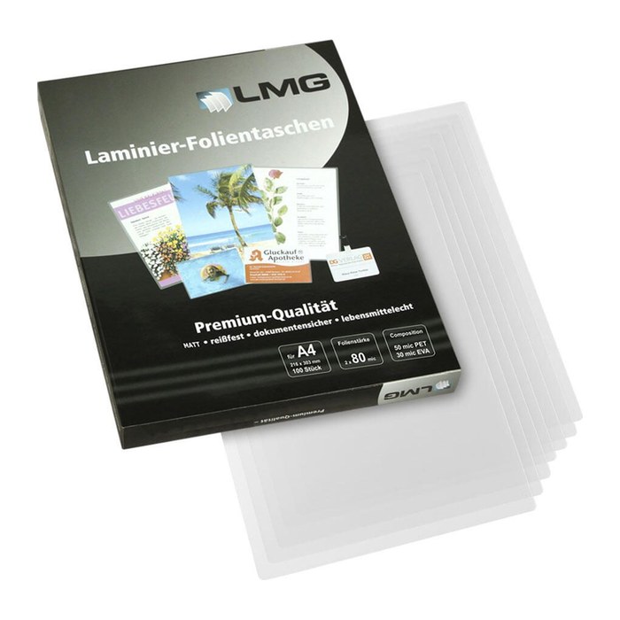 LMG Laminierfolien matt für A4 80 micron, 25 St.