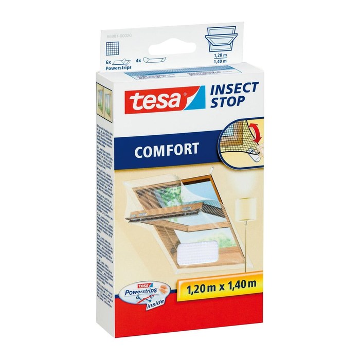 tesa Fliegengitter Insect Stop Comfort weiß 1,2 x 1,4 m
