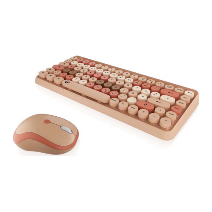KeySonic Mini Tastatur Maus Set Funk KSKM-5200M-RF DE Beige