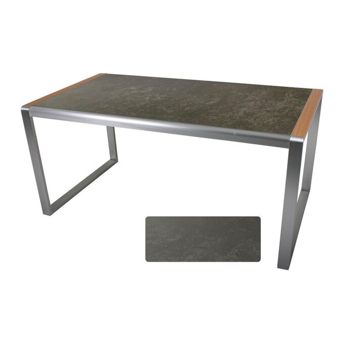 Garden Pleasure Gartentisch AVERNA grau rechteckig 160,0 x 90,0 x 74,0 cm