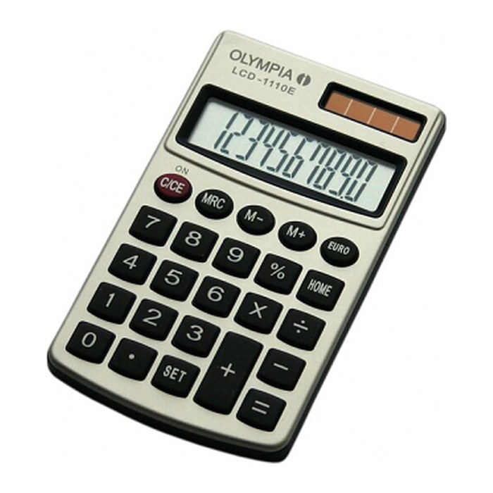 Olympia Taschenrechner LCD-1110E silber