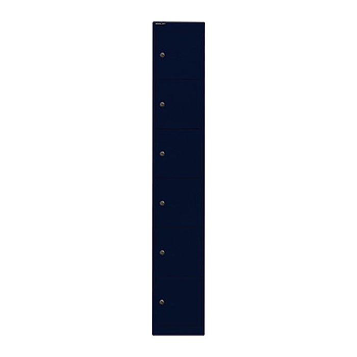 BISLEY Schließfachschrank oxfordblau CLK186639, 6 Schließfächer 30,5 x 45,7 x 180,2 cm