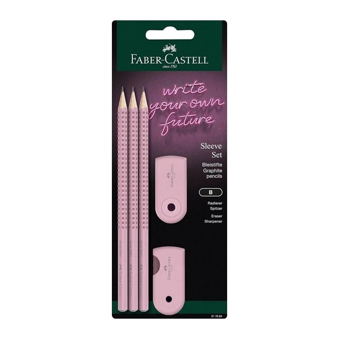 FABER-CASTELL GRIP 2001 Bleistift-Set B rose shadows, 1 Set