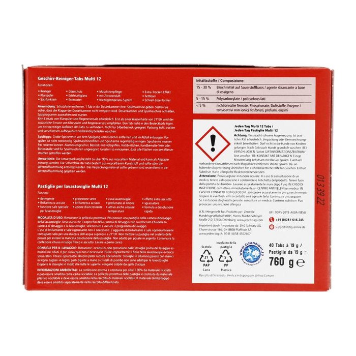 Jeden Tag All in 1 Spülmaschinentabs, 40 St.