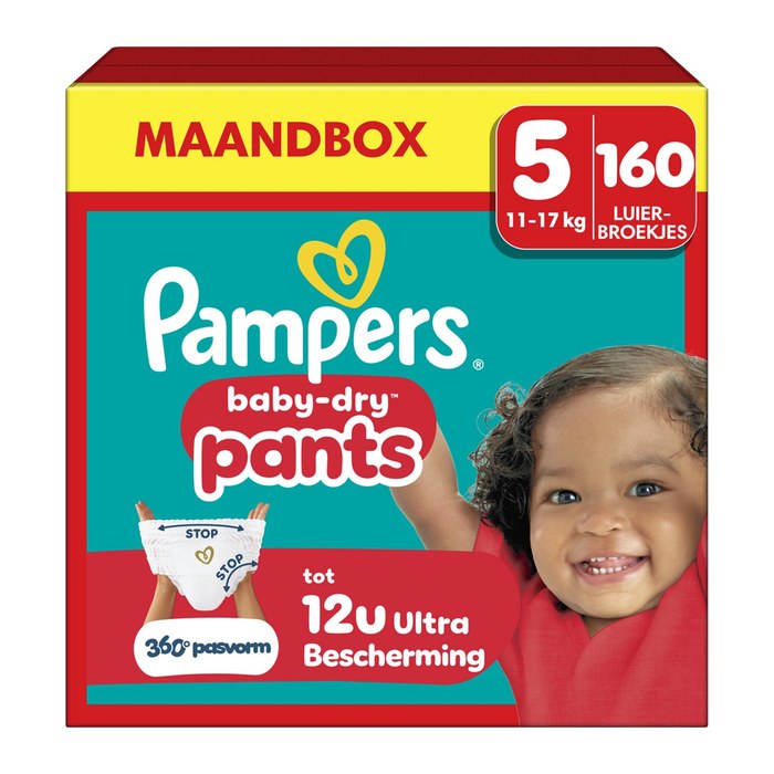 Pampers® Windeln baby-dry™ Monatsbox Gr. 5 (12-17 kg) für Babys und Kleinkinder, 160 St.