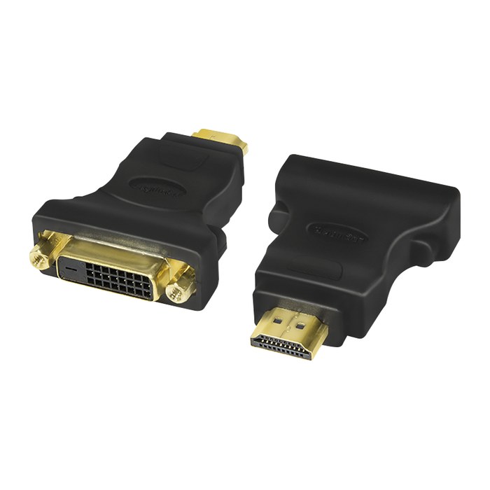 Logilink HDMI Adapter, HDMI male - DVI-D female, (Gold)