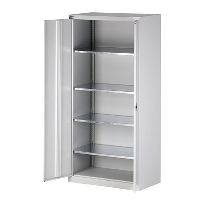 BISLEY Stahlschrank HC782S4G645 lichtgrau 4 Fachböden 91,4 x 50,0 x 195,0 cm, aufgebaut, 1 St.