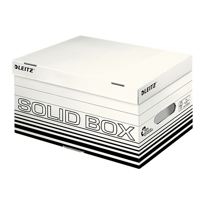 LEITZ Archivcontainer Solid weiß 37,0 x 26,5 x 19,5 cm, 10 St.