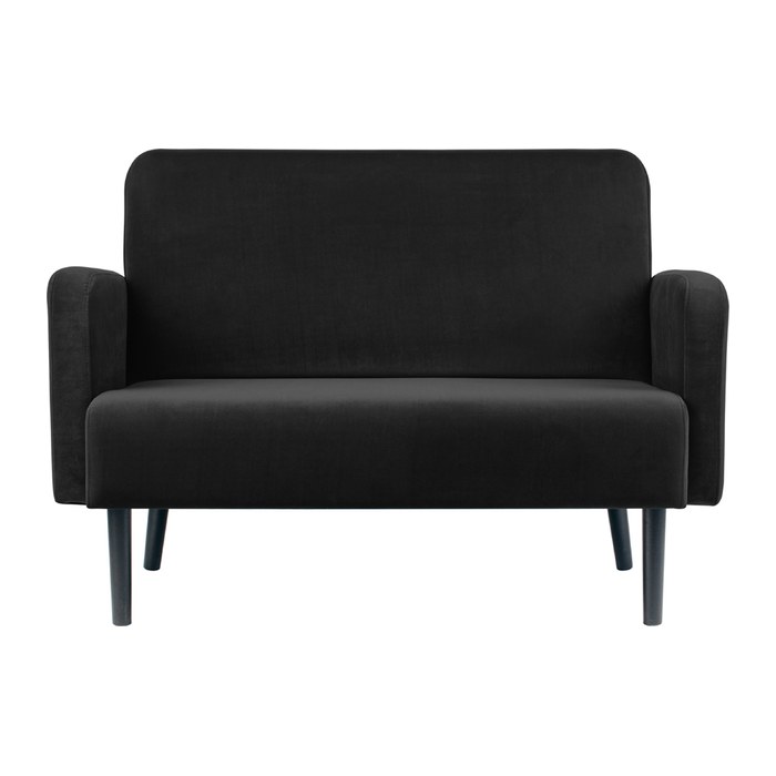meet powered by PAPERFLOW 2-Sitzer Sofa LISBOA schwarz Stoff 124,0 x 81,5 x 83,0 cm, 1 St.