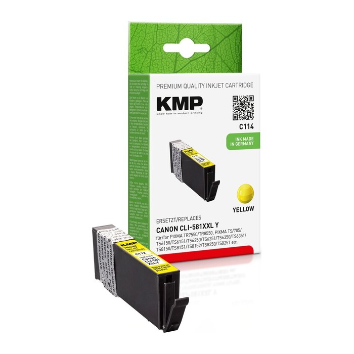 KMP gelb Druckerpatrone kompatibel zu Canon CLI-581 Y XXL