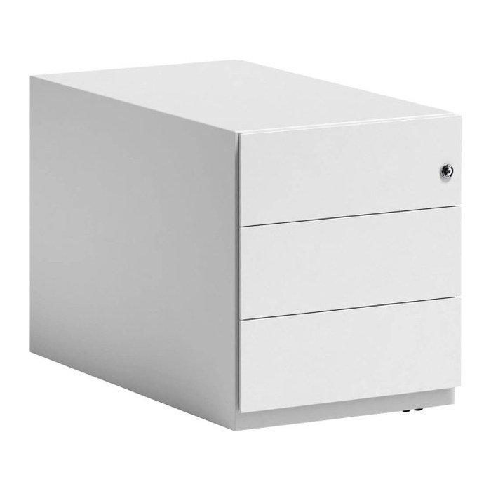 BISLEY Note Rollcontainer verkehrsweiß 3 Auszüge 42,0 x 77,5 x 49,5 cm