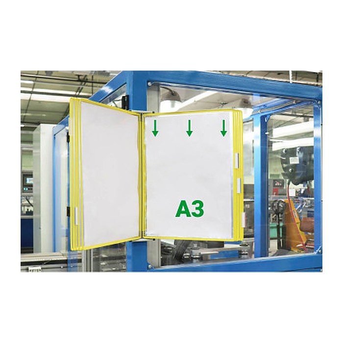 tarifold Wand-Sichttafelsystem 413104 DIN A3 gelb mit 10 St. Sichttafeln, 1 St.