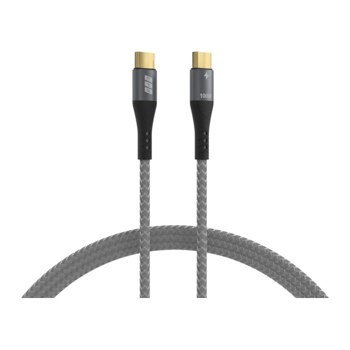 EFB USB-C Kabel 100W PD 3.0 5A E-Marker Chip 1m grau
