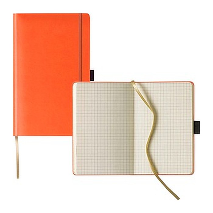 Lediberg Notizbuch Tucson ca. DIN A5 kariert, orange Hardcover 240 Seiten, 1 St.