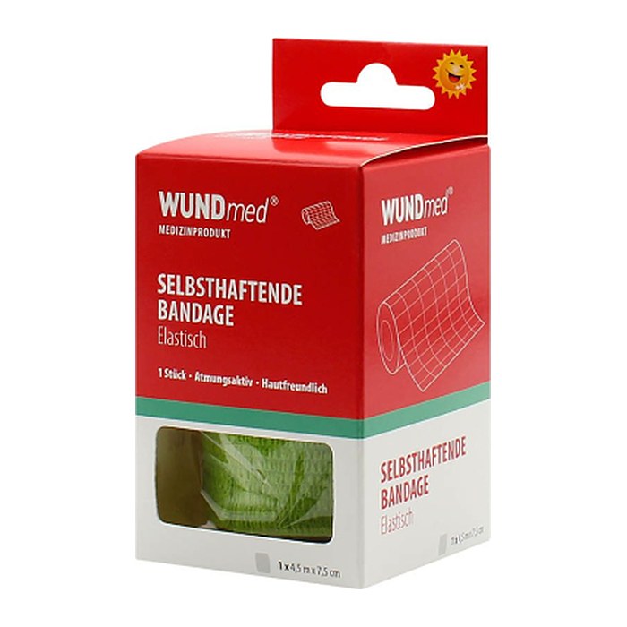 WUNDmed® Selbsthaftende Bandagen 04-015 grün 7,5 cm x 4,5 m, 1 St.