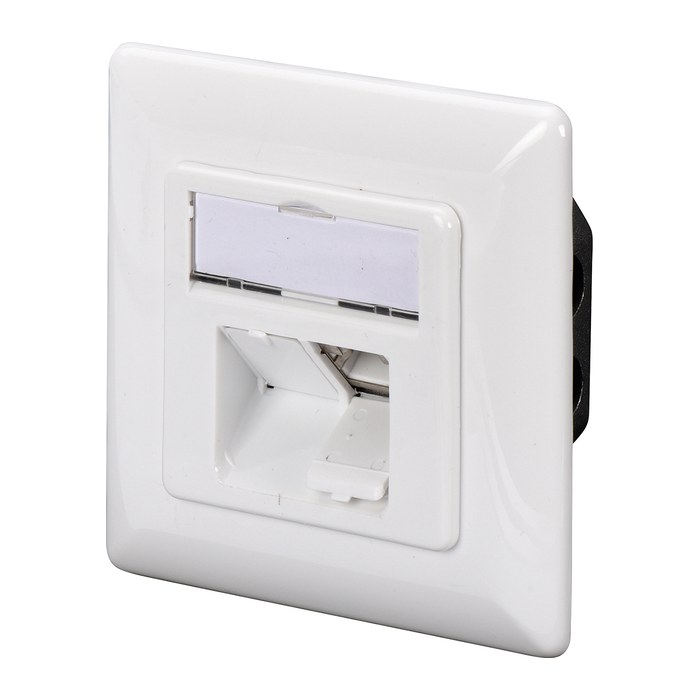 DIGITUS Unterputzdose Cat6 2xRJ45 geschirmt weiß