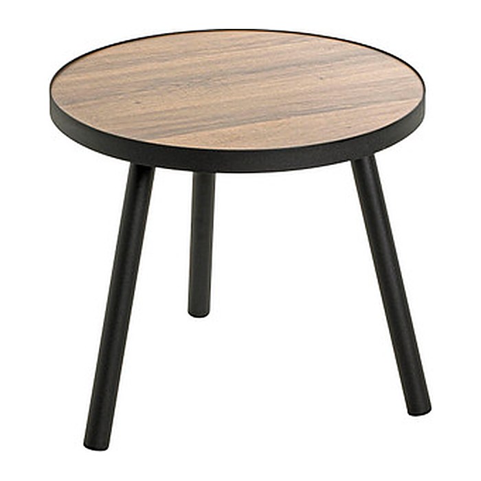 HAKU Möbel Beistelltisch rechteckig MDF-Platte schwarz, eiche 40,0 x 40,0 x 36,0 cm, 1 St.