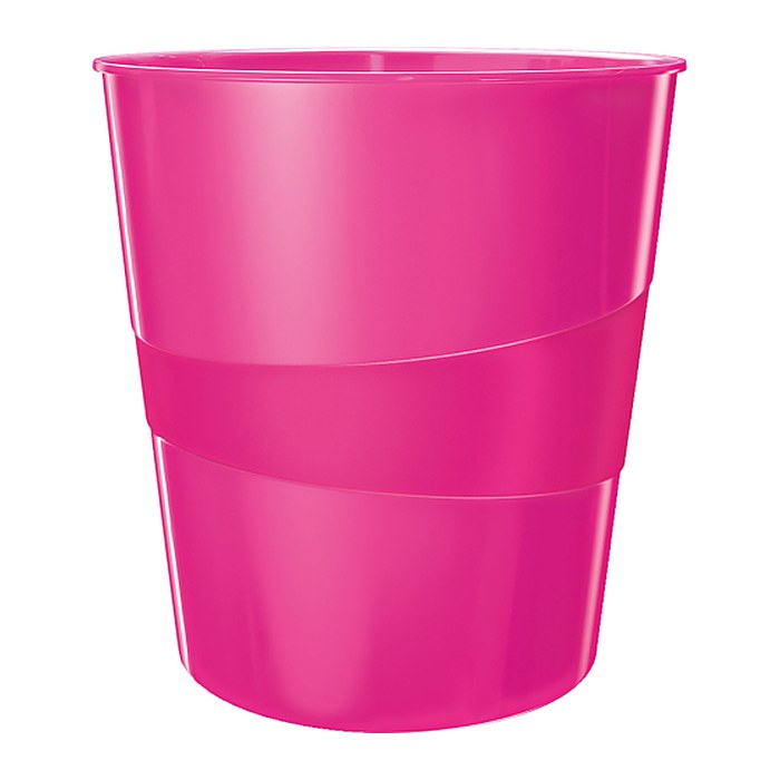 LEITZ WOW Duo Colour Papierkorb 15,0 l pink, 1 St.