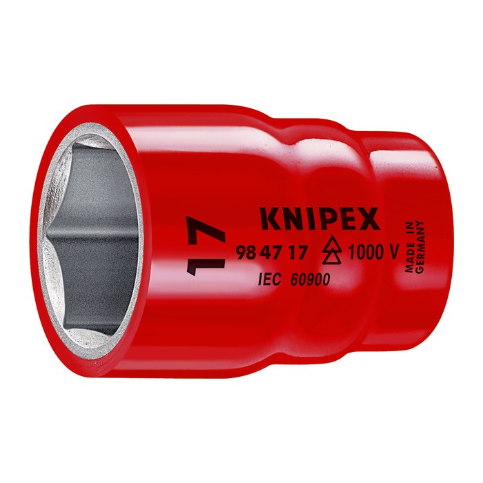 KNIPEX 1/2" 6-kant Steckschlüsseleinsatz Größe: 1/2 Zoll, 10,0 mm