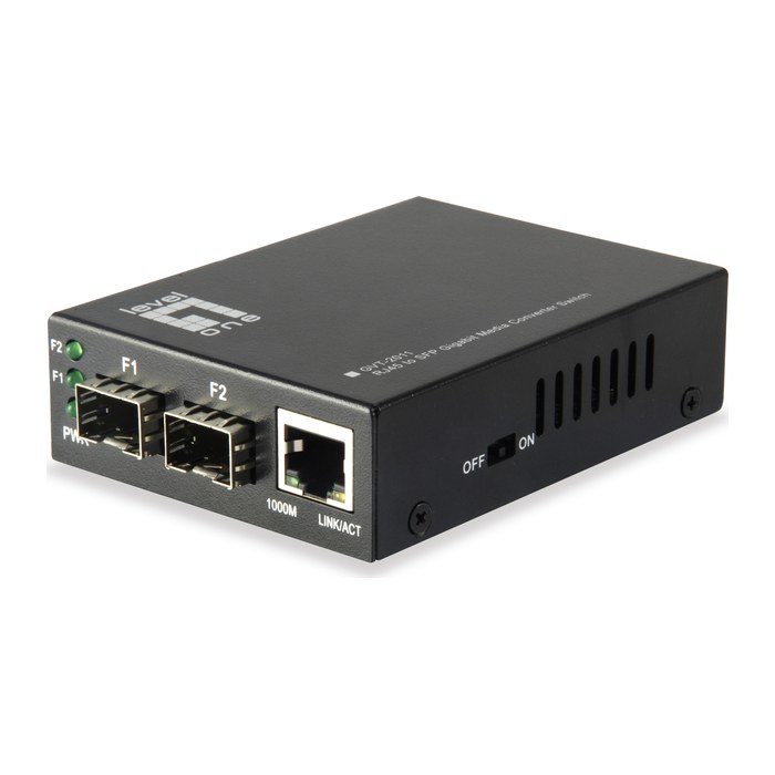 LevelOne Switch 1xGE/2x SFP Media Konverter Plastik