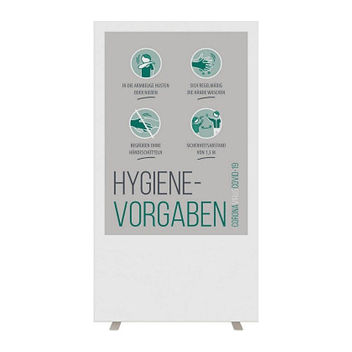 PAPERFLOW Trennwand easyScreen, Hygiene-Vorgaben weiß 94,0 x 174,0 cm, 1 St.
