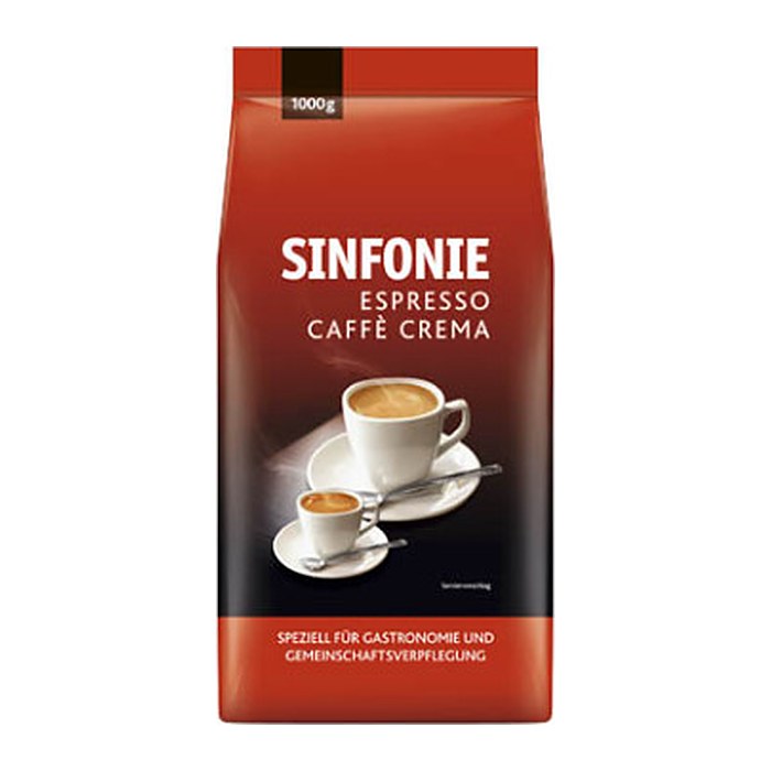 JACOBS SINFONIE ESPRESSO CAFFÈ CREMA Kaffeebohnen, Arabica- und Robustabohnen kräftig, 1 kg