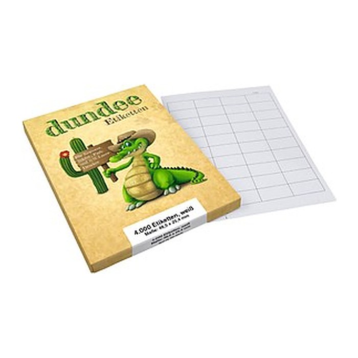 dundee Etiketten weiß 48,5 x 25,4 mm, 100 Blatt