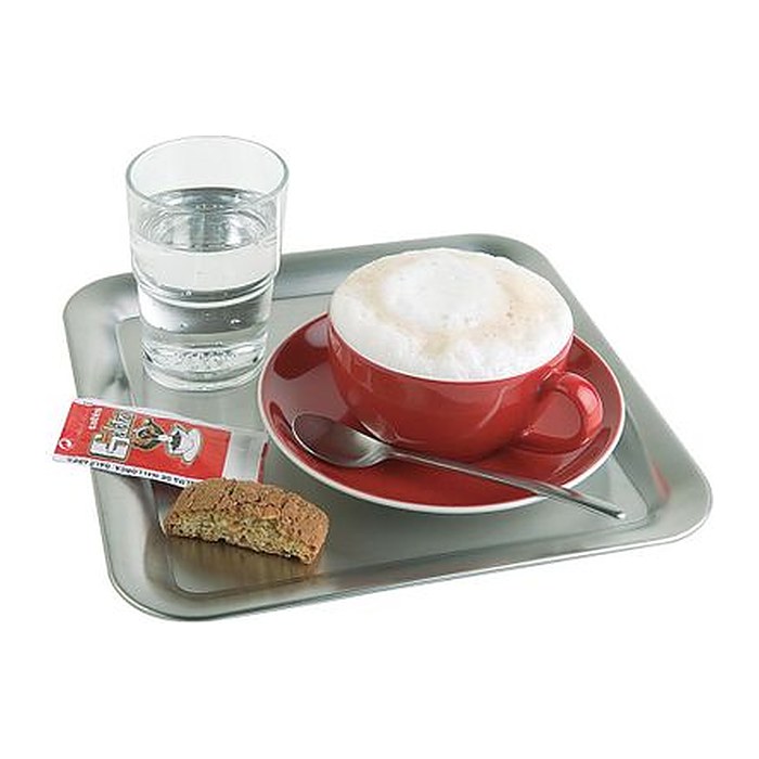 APS Tablett KAFFEEHAUS silber quadratisch 23,0 x 23,0 cm, 1 St.