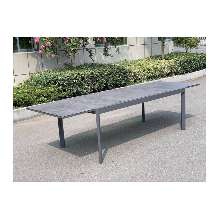 Garden Pleasure Gartentisch NEREA anthrazit rechteckig 200,0/300,0 x 100,0 x 75,0 cm