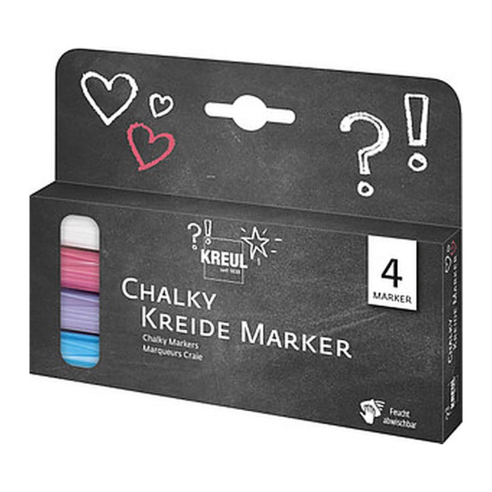 KREUL Chalky Kreidemarker farbsortiert 2,0 - 3,0 mm, 4 St.