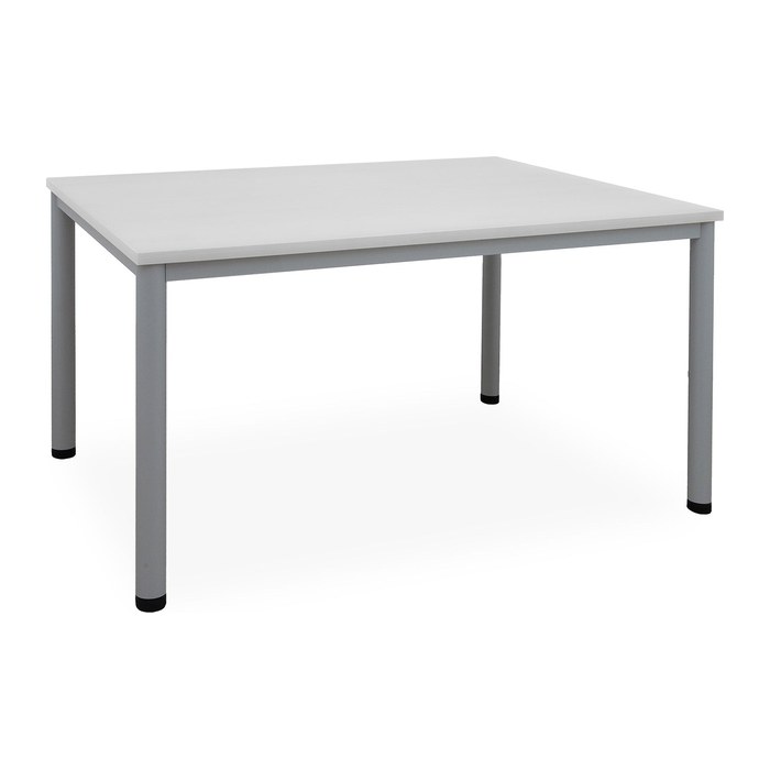 Schreib- & Besprechungstisch (diverse Maße) – G: Weißaluminium (1200 x 600 x 720 mm, Platte Grau)