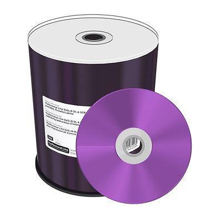 MediaRange DVD+R 8.5GB 100pcs 8x weiß voll bedruckbar Cakebo