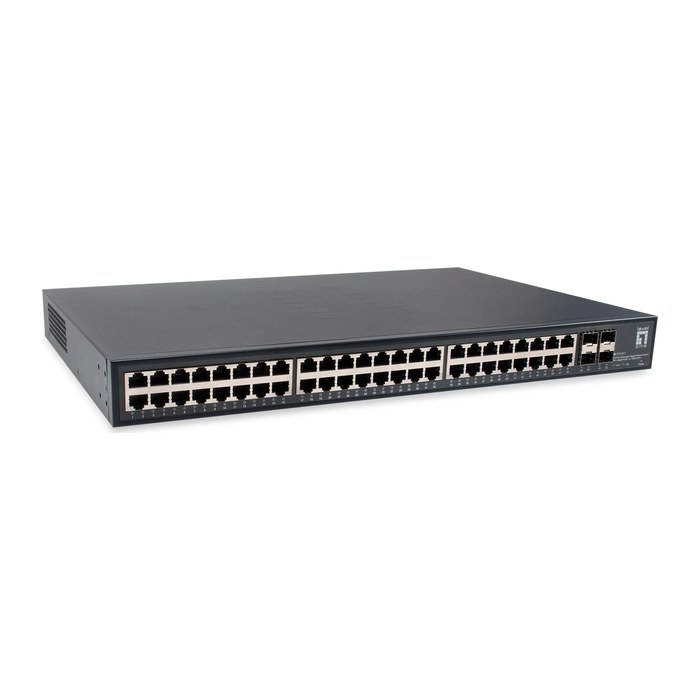 LevelOne Switch 48xGE/4x10GSFP+ 19"unmanaged Metall